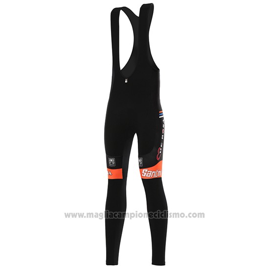 2016 Abbigliamento Ciclismo De Rose Nero e Arancione Manica Lunga e Salopette
